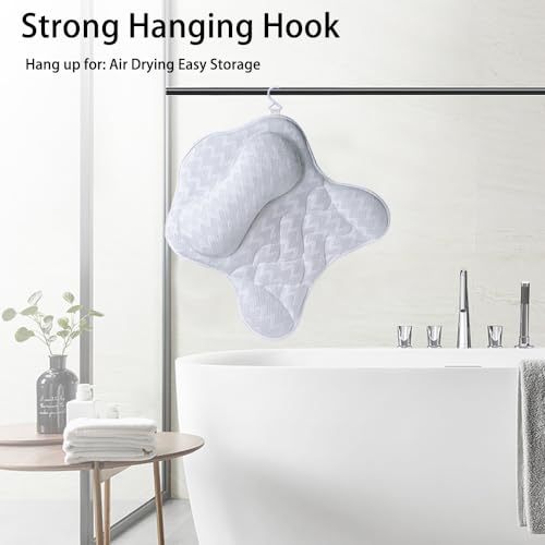 Bath Pillow with Suction Cups - Neck & Back Support