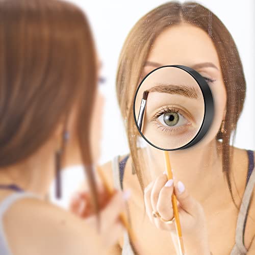 30X Magnifying Mirror with Suction Cup & Tweezers, 3.5 Inch