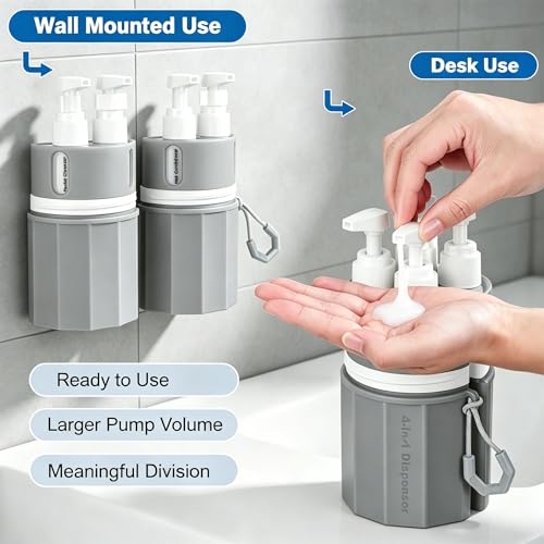 SelfTek 4-in-1 Travel Dispenser Bottle Set - 55ml Leak-Proof Containers