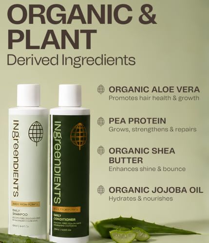 Organic Vegan Shampoo & Conditioner - Tea Tree Oil, Color Safe