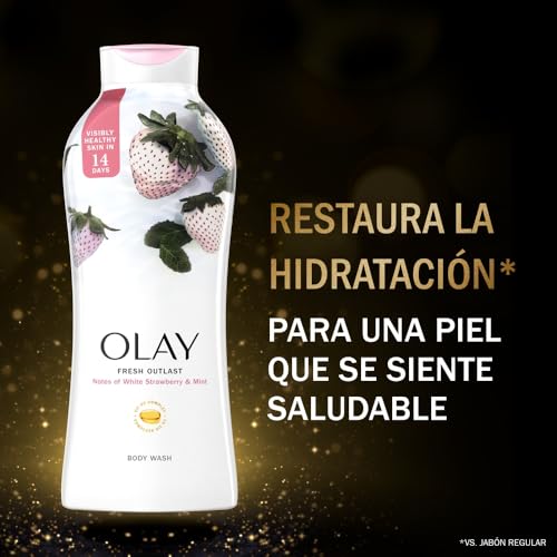 Olay Olay Fresh Outlast Body Wash, White Strawberry & Mint, 22 Fl Oz, 1 Pound