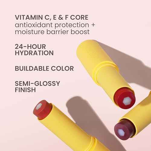 Burt¡¯s Bees Stocking Stuffers Tinted Boosted Balm, Misty Mauve, Hydrating Tinted Lip Balm, 24 Hour Lip Moisturizer with Responsibly Sourced Beeswax, 100% Natural Origin, 1 Count, 0.16oz