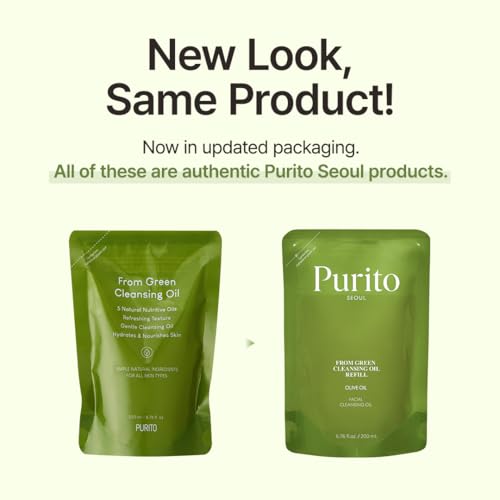 PURITO Green Cleansing Oil Refill - Fragrance-Free Makeup Remover