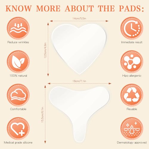 Silicone Chest Wrinkle Pads - Reusable Anti-Wrinkle Patches