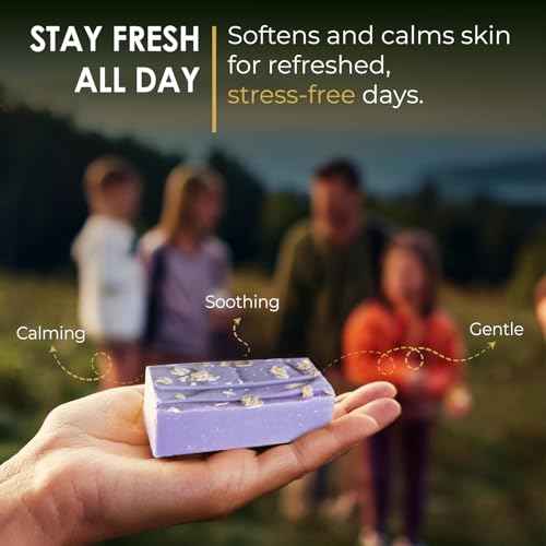 Blue Moon Elise All Natural Soap Bars Variety 4-Pack, Made with Organic Ingredients, Handmade in the USA, Moisturizing and Therapeutic for Face & Body, Sensitive Skin, Men & Women