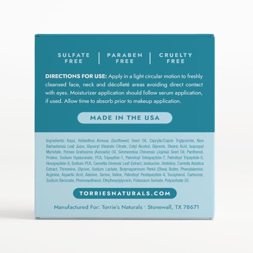 Peptide Moisturizer - Natural Plant Ingredients - Face Moisturizer for Dry Skin - Anti Aging Daily Moisturizer for Face - 5 Clinically Studied Peptides - Hyaluronic Acid with Provitamin B5