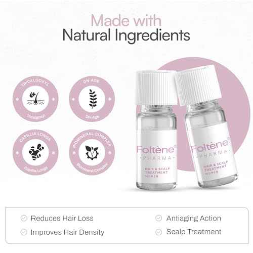 FOLTENE Hair Regrowth Treatment for Women ? Hair Serum for Hair Growth with Tricalgoxyl ? Anti-Thinning Scalp Formula for Thicker, Stronger Hair ? Free from Parabens & Sulfates ? 12 Vials