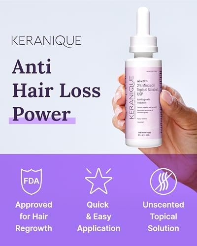 Keranique 2% Minoxidil Hair Regrowth Treatment – 2 Fl Oz