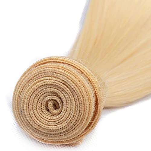 613 Blonde Straight Human Hair Bundles - 28 Inch Unprocessed Brazilian Hair