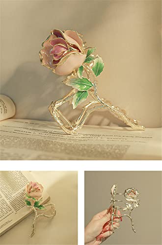 2 PCS Metal Big Hair Claw Clips, Dragonfly Lotus Rose Shiny Rhinestone Nonslip Hair Jaw Clips Hair Catch Barrette Clamp Hair Accessories for Women 021-02