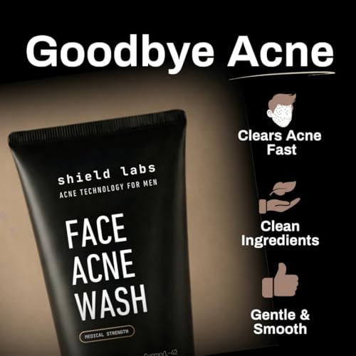 Shield 3-Step Acne System for Men - 4% Benzoyl Peroxide