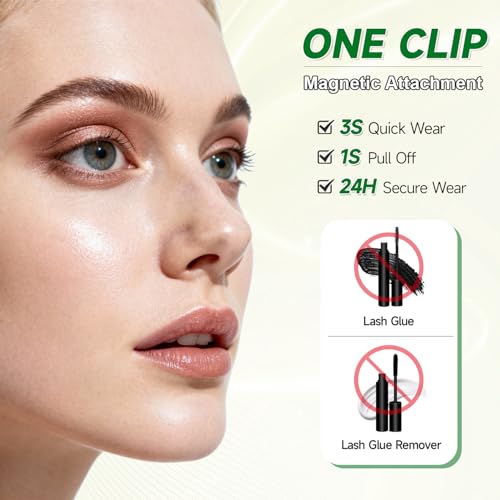 Magnetic Eyelashes with Applicator – Reusable No Glue