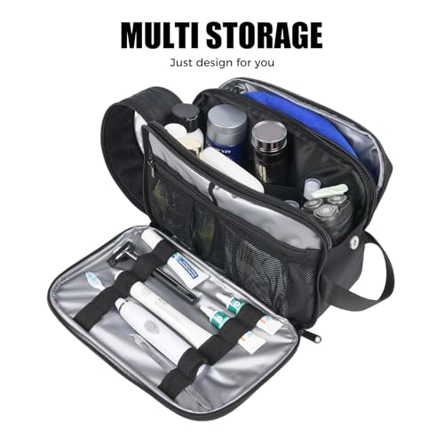 Water-Resistant Toiletry Bag for Men, 7L Travel Dopp Kit