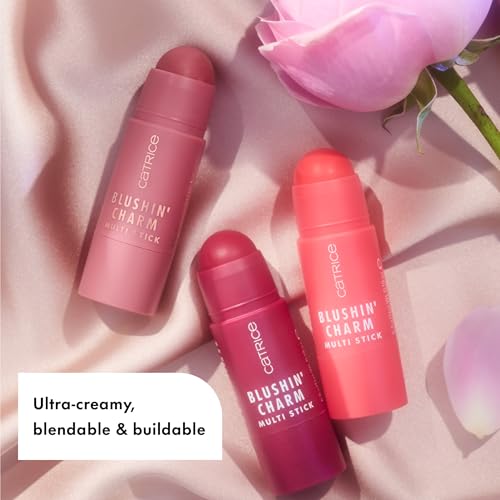 Catrice | Blushin' Charm Multi Stick | Creamy, Multi-Use Blush & Lip Tint | Buildable Dewy Finish | Vegan & Cruelty Free (050 Radiant Honey)