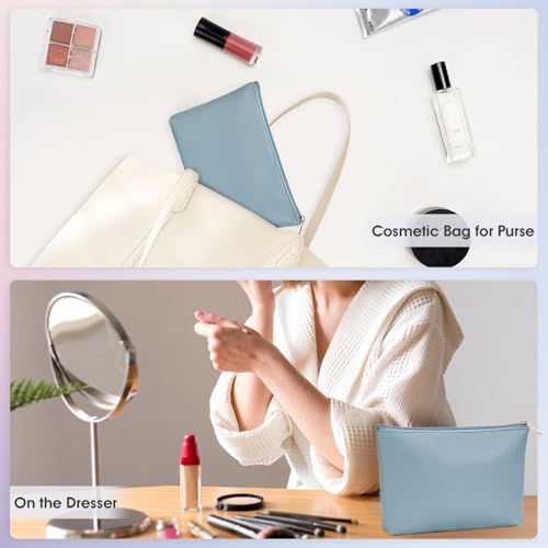 Wandering Nature Vegan Leather Makeup Bag Set - 2 Sizes, 2 Pack