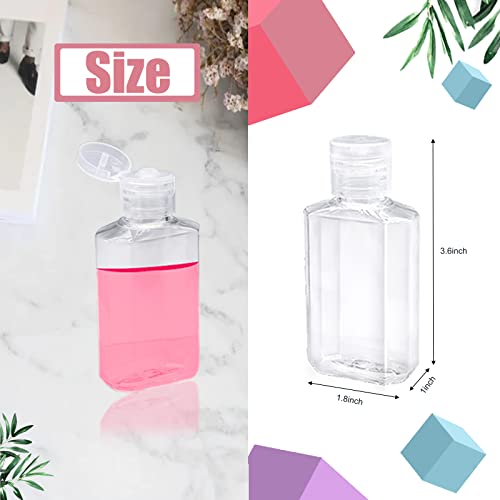 40 Pack 2 Oz Flip Cap Travel Bottles, Refillable Plastic Containers