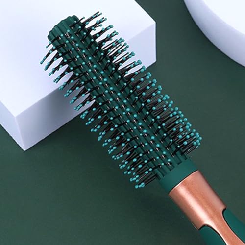 Reazana Styling Brushes Detangling Brush Blow Drying Detangler Hairbrush Nylon Bristle Pins Anti-Static Massage Hair Brush Fashion Comb for Women and Girls Thick Curly Wavy Dry and Wet Hair (Round)