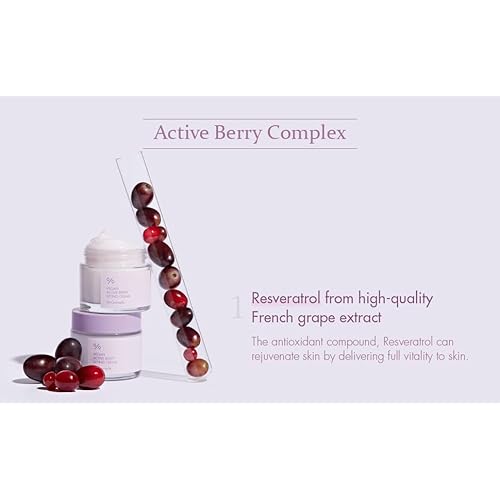leegeehaam Dr.Ceuracle Vegan Active Berry Lifting Cream (75g / 2.64 oz.) - Antioxidant Moisturizer with Resveratrol Capsules and Vitamin A, Good for Hydration and Rejuvenation