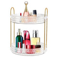 2-Tier Acrylic Lazy Susan Organizer - 360° Rotating Makeup & Skincare Storage