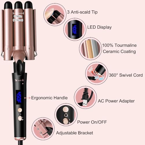 5-in-1 Curling Iron Set with Interchangeable Barrels & Glove