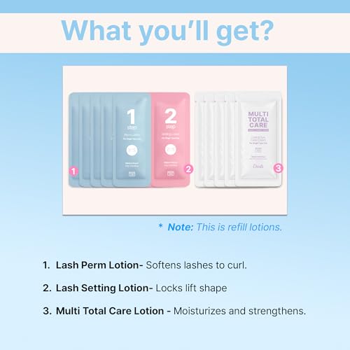 Korean Lash Lift Lotion Set for Eyelash & Brow Perm - Professional & Home Use