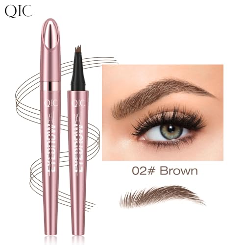 KCTAN Dark Brown Microblade Eyebrow Pen Waterproof Long-Lasting Natural Strokes