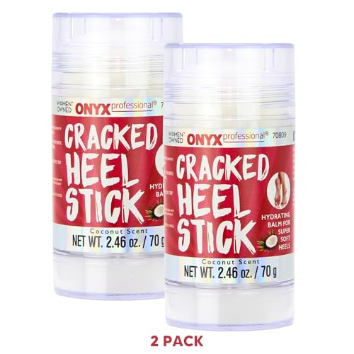 Onyx Professional Cracked Heel Repair Balm Stick for Dry Cracked Feet Treatment, Moisturizing Heel Balm Rolls On So No Mess Like Foot Cream or Foot Lotion, Rescues Cracked Feet, Coconut Scent