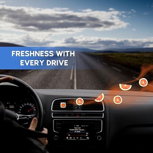 Air Jungles Serene Summer Scent Car Air Freshener Clip, 6 Car Freshener Vent Clips, 4ml Each, Long Lasting Air Freshener for Car, Up to 180 Days Car Refresher Odor Eliminator