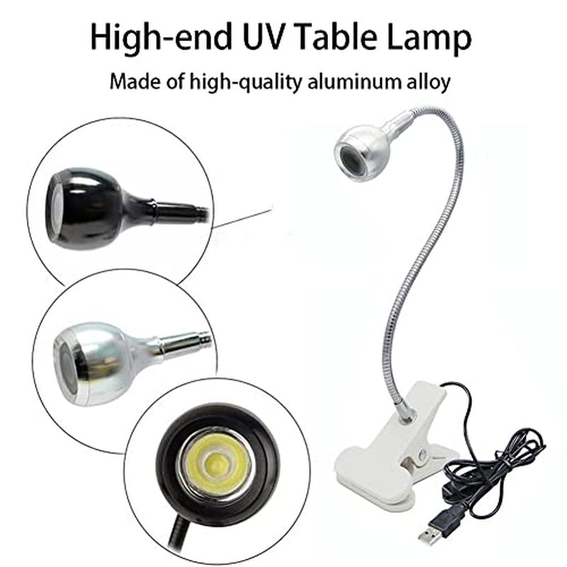 3W UV LED Gel Nail Lamp with Flexible Gooseneck Clamp
