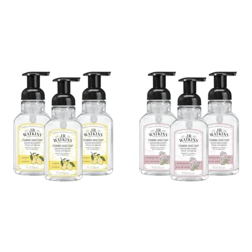 J.R. Watkins Foaming Hand Soap with Pump Dispenser, Moisturizing Foam Hand Wash, All Natural & Foaming Hand Soap with Pump Dispenser, Moisturizing Foam Hand Wash, All Natural
