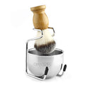 Anbbas Vegan Synthetic Badger Hair Shaving Brush Set for Men with Stand & Bowl, Beech-Synthetic Bristles