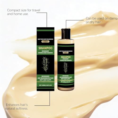 Rosemary Hair Growth Shampoo for Men & Women - Nourishing & Strengthening, 3.4oz