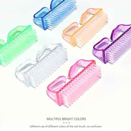 5PCS Handle Grip Nail Brush, Hand Fingernail Scrub Cleaning Brushes for Toes and Nails Cleaner, Pedicure Scrubbing tool kit for Men and Women (Multicolor)