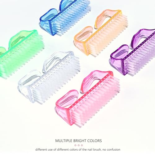 Multicolor Nail Brush Set for Hand and Foot Cleaning, Pedicure Scrubbing Tools - 5 Pack