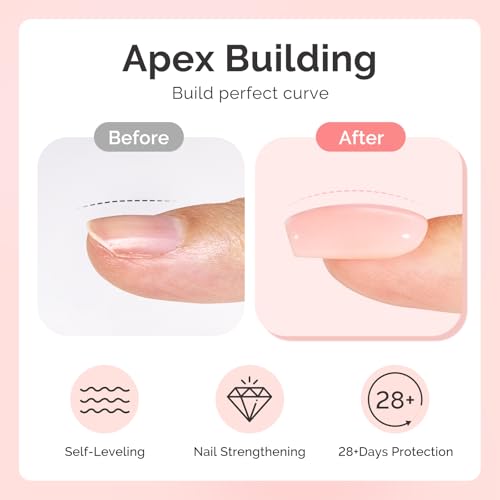 MelodySusie Builder Gel Nail Set - 2pcs Nude UV Gel