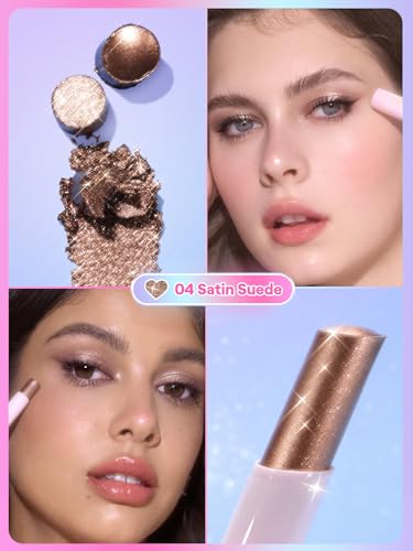 SHEGLAM Crystal Jelly Glaze Stick - Satin Suede Eyeshadow & Highlighter