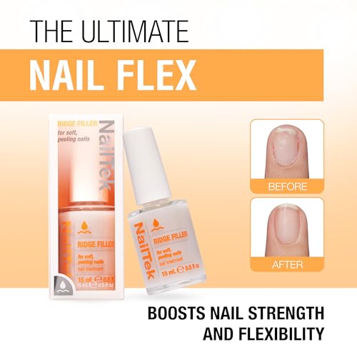 Nail Tek Ridge Filler Formula 2 - Strengthening Base Coat for Soft Nails