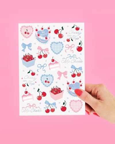 xo, Fetti Cherry Temporary Tattoos - 50 Iridescent Foil