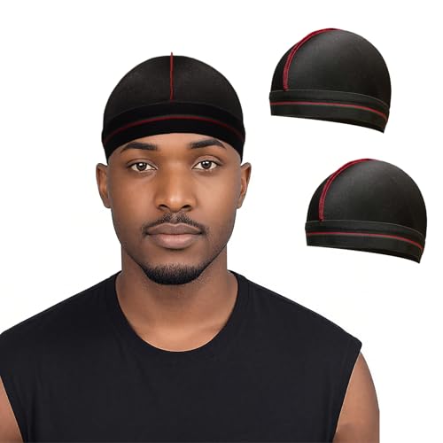 ForceWave 360 Wave Cap for Men - Breathable Compression Hair Protector (2 Pack)