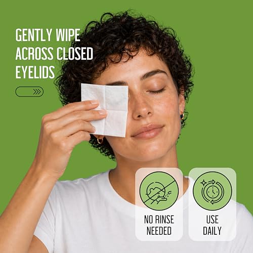 100 Biodegradable Avocado Eyelid Wipes for Gentle Cleansing