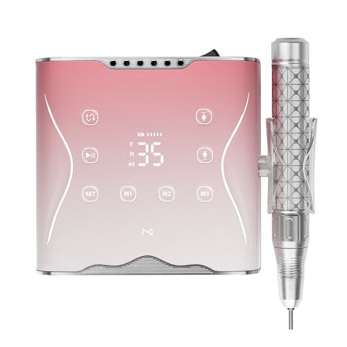 M Nova Pro Cordless Nail Drill - 35,000 RPM Brushless E-File for Acrylic & Gel Nails