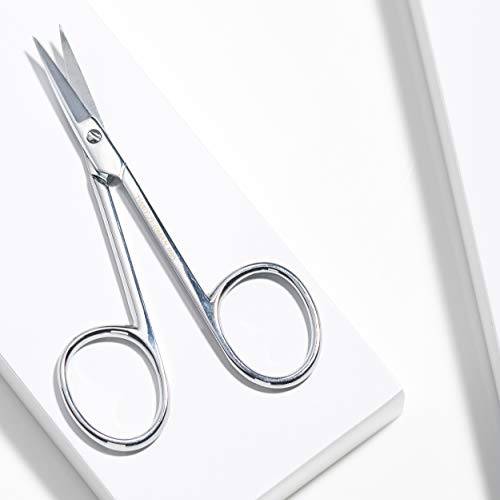 Tweezerman Precision Cuticle Scissors - Silver Ergonomic Manicure Tool