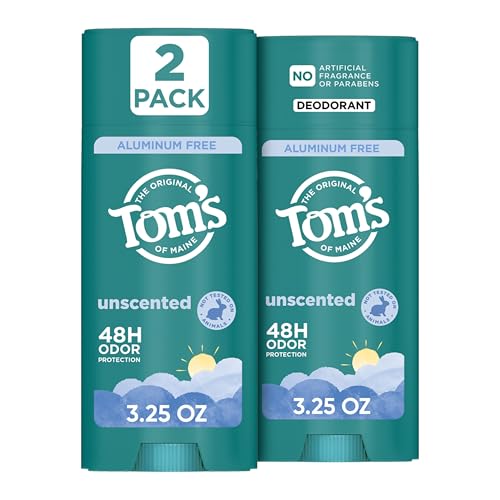 Aluminum-Free Unscented Natural Deodorant - 2 Pack, 3.25 oz Each