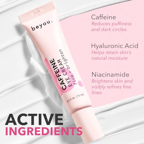 Beyou. Caffeine Eye Cream ? K-Beauty Clean Skin Care ? Anti-Aging Hydrating Under Eyes Cream with Caffeine and Hyaluronic Acid ? Reduces Puffiness, Dark Circles & Fine Lines ? Korean Skincare ? 0.5 oz