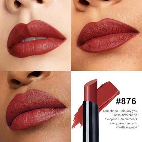 Brick Red Velvet Matte Lipstick - Long-Lasting Waterproof