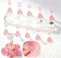 Magnetic Acrylic Nail Stand for Press Ons - Reusable Practice Holder with Jelly Tape