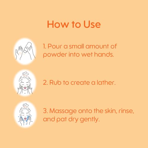 Kiero Refining Enzyme Cleanser - Foaming Enzyme Powder Face Wash with Papaya Enzymes, Chia Seeds & Beta-Glucan - Vegan Facial Cleanser with Gentle Exfoliation for Pore Buildup & Impurities (1.76 oz)