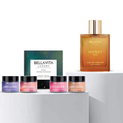 Luxury Honey Oud Perfume & Scented Candle Gift Set for Women | Valentines Day
