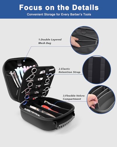 Krypthos Hard Travel Case for Hair Clippers & Barber Tools