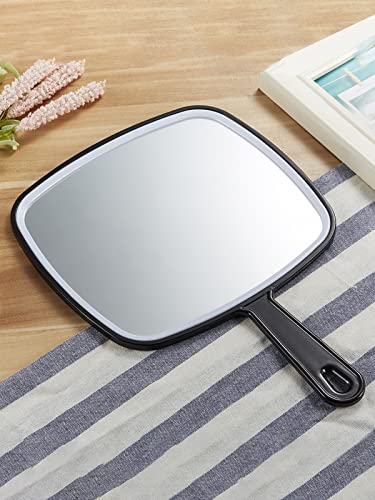 OMIRO Handheld Mirror 12.4" Extra Large Square Black